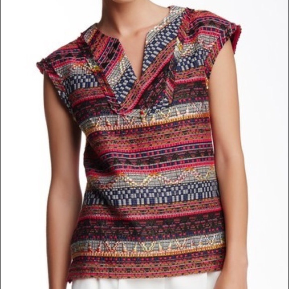 NWT Trina Turk Yuba Woven Top